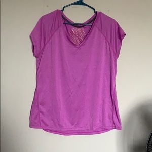 purple v-neck